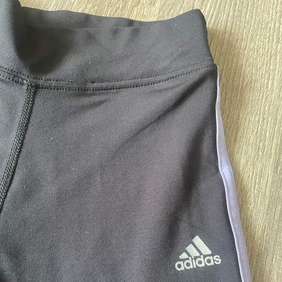 Adidas Climalite Lilac Stripe Girls Small Track Pants - Picture 3 of 7